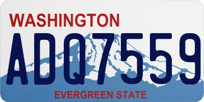 WA license plate ADQ7559