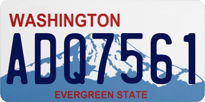 WA license plate ADQ7561