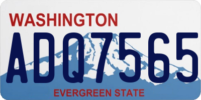 WA license plate ADQ7565