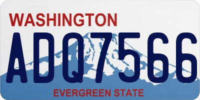 WA license plate ADQ7566