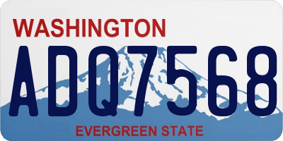 WA license plate ADQ7568