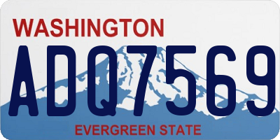 WA license plate ADQ7569
