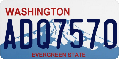 WA license plate ADQ7570
