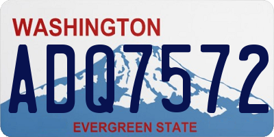 WA license plate ADQ7572
