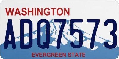 WA license plate ADQ7573