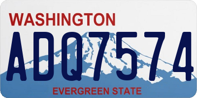 WA license plate ADQ7574