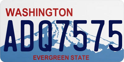 WA license plate ADQ7575