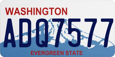WA license plate ADQ7577