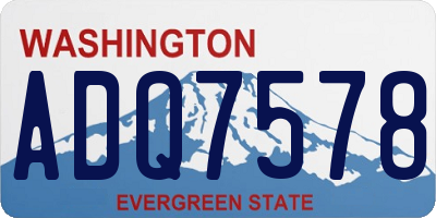 WA license plate ADQ7578