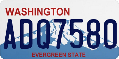 WA license plate ADQ7580