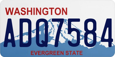 WA license plate ADQ7584