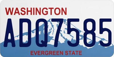 WA license plate ADQ7585
