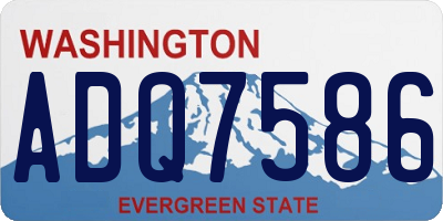 WA license plate ADQ7586