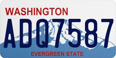 WA license plate ADQ7587