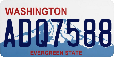 WA license plate ADQ7588
