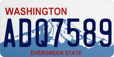 WA license plate ADQ7589