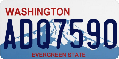 WA license plate ADQ7590