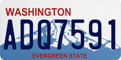 WA license plate ADQ7591