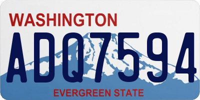 WA license plate ADQ7594