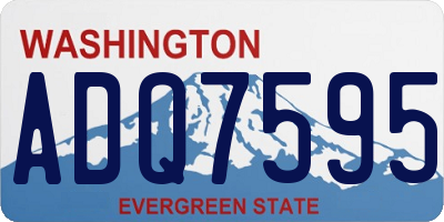 WA license plate ADQ7595