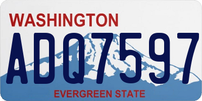 WA license plate ADQ7597