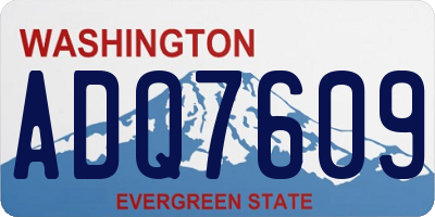 WA license plate ADQ7609