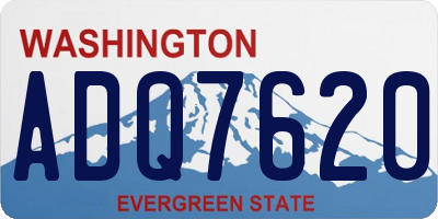 WA license plate ADQ7620