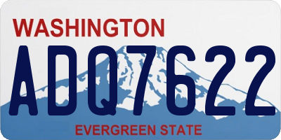 WA license plate ADQ7622