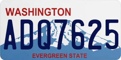 WA license plate ADQ7625