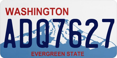 WA license plate ADQ7627