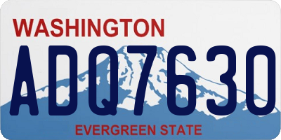 WA license plate ADQ7630