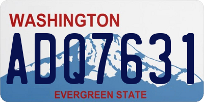 WA license plate ADQ7631