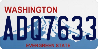 WA license plate ADQ7633