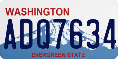 WA license plate ADQ7634