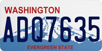 WA license plate ADQ7635