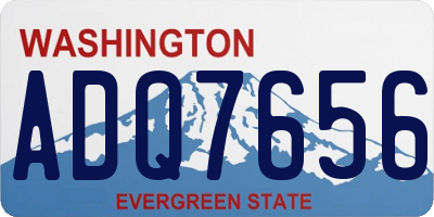 WA license plate ADQ7656