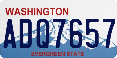 WA license plate ADQ7657