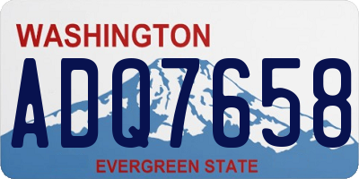 WA license plate ADQ7658