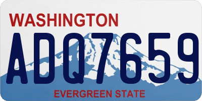 WA license plate ADQ7659