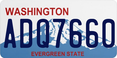 WA license plate ADQ7660