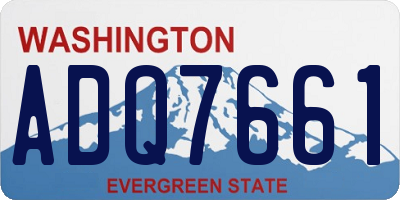 WA license plate ADQ7661