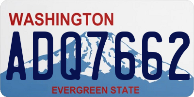 WA license plate ADQ7662