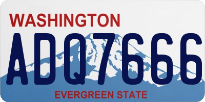 WA license plate ADQ7666