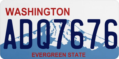 WA license plate ADQ7676