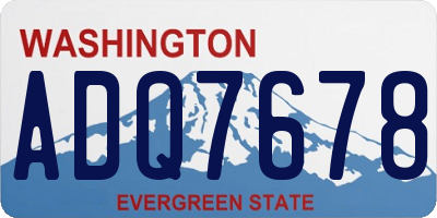WA license plate ADQ7678