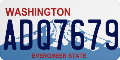 WA license plate ADQ7679