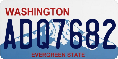 WA license plate ADQ7682
