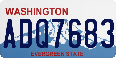 WA license plate ADQ7683