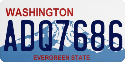 WA license plate ADQ7686
