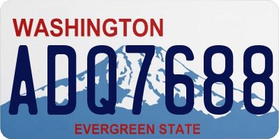 WA license plate ADQ7688